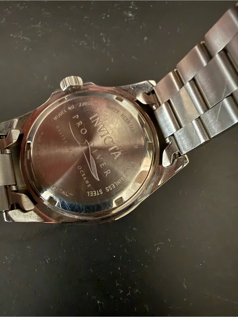 Invicta Silver Stainless Steel Watch with Grey Dial